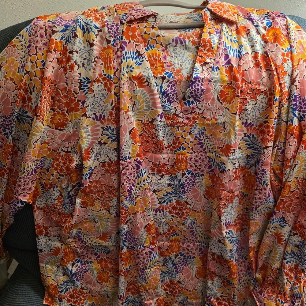 Floral Multicolor Womens Blouse